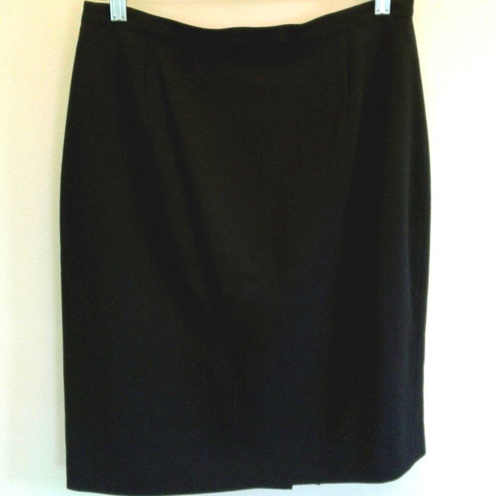 Laura Ashley Wool Blend Classic Fitted Skirt